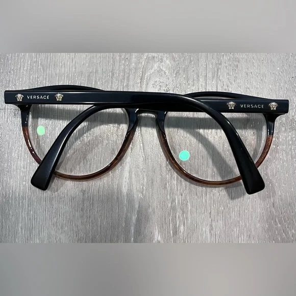 Versace Black and Brown Women's Glasses - Picture 2 of 6